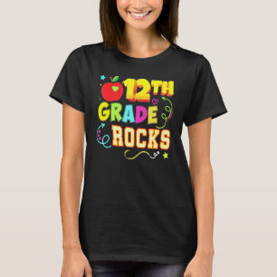 12th Grade Rocks Team Squad Crew Back To School Te T-Shirt