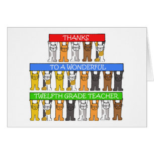 12th Grade Teacher Thank You Cats