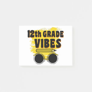 12th Grade Vibes Shirt Back To School First Day Post-it Notes