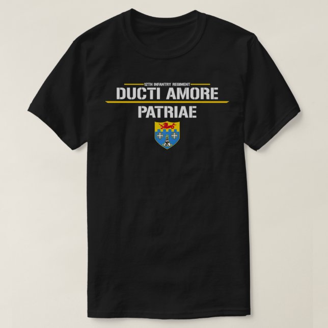 12th Infantry Regiment  T-Shirt (Design Front)