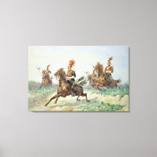 12th Royal Lancers (w/c over pencil heightened wit Canvas Print
