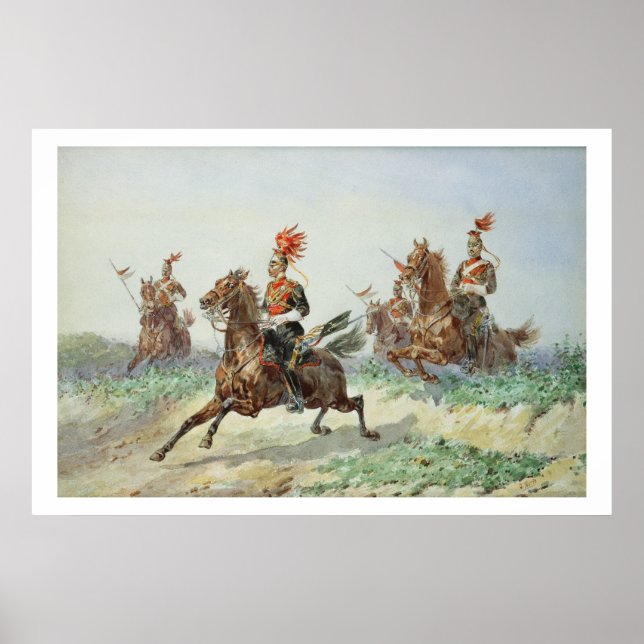 12th Royal Lancers (w/c over pencil heightened wit Poster (Front)