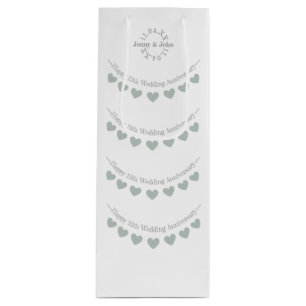12th silk wedding anniversary wine gift bag