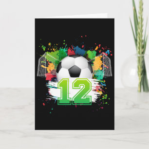 12th Soccer Birthday Party 12 Year Old Soccer Play Card