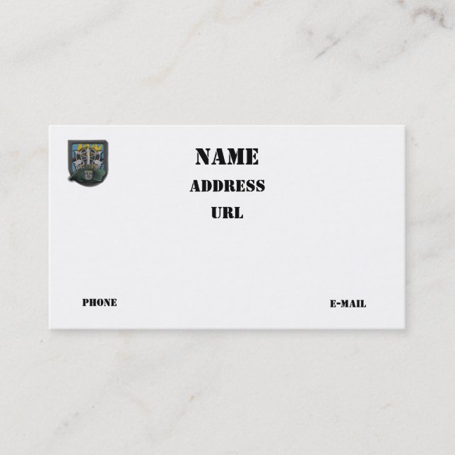 12th special forces group Green Berets vets Business Card (Front)
