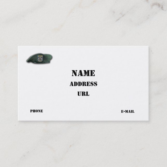 12th special forces group SF SFG Veterans Vets Business Card (Front)