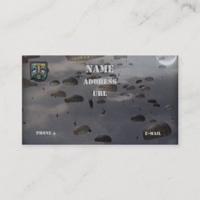 12th special forces group vets flash business Card (Front)