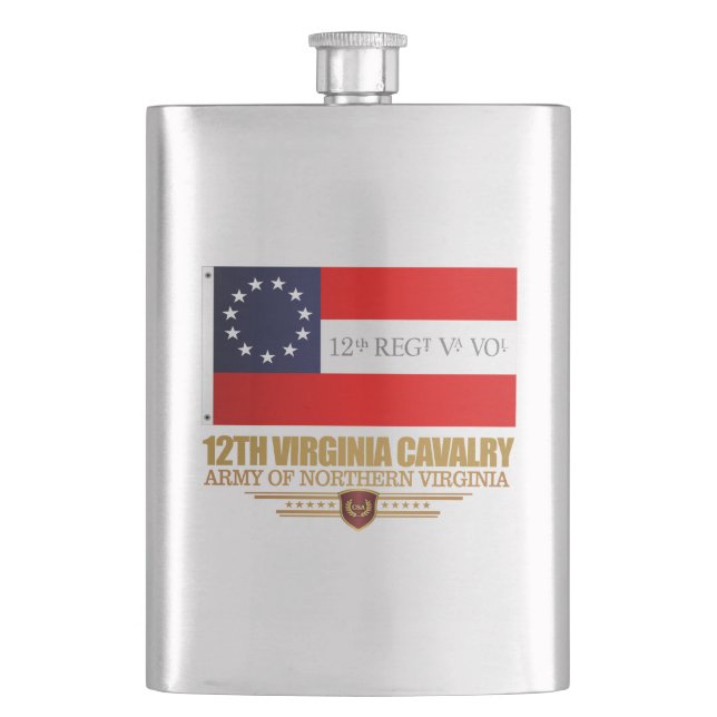 12th Virginia Cavalry (f10) Hip Flask (Front)