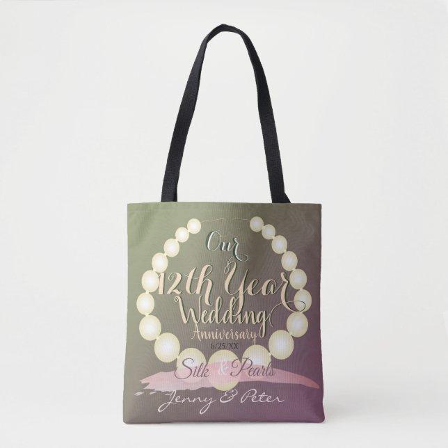 12th Wedding Anniversary PearlsTote Tote Bag (Front)