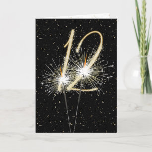 12th wedding anniversary sparklers card