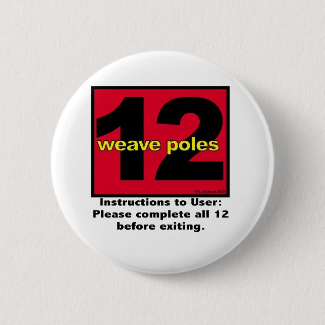12weavepoles 6 cm round badge (Front)