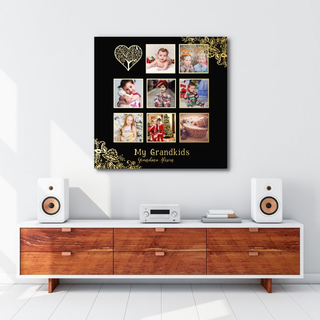 12x12 Photo Collage Gift Gold Foil Lace Accents Prints (Creator Uploaded)