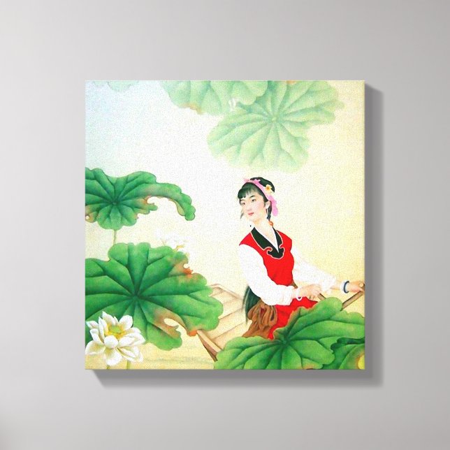 12x12" Wrapped Canvas (Gloss) with Chinese Motif (Front)
