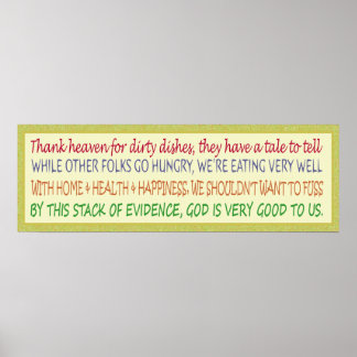 12x36 Poster - Kitchen Decor