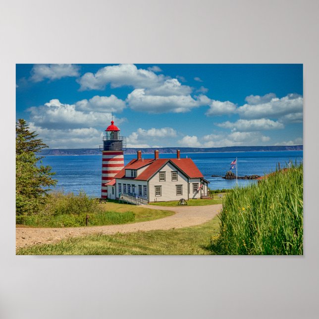 12x8 West Quoddy Head Lighthouse, Lubec, Maine Poster (Front)
