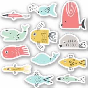 12x Cartoon Fish