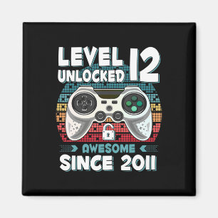 12yr BDay Son Boy Fun Gamer 12th 12 Year Old Birth Magnet