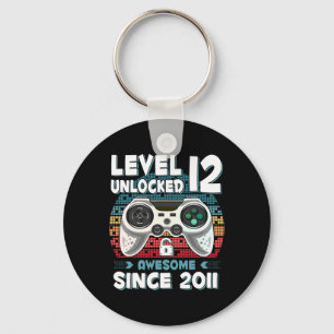 12yr Bday Son Boy Funny Gamer 12th 12 Year Old Bir Key Ring