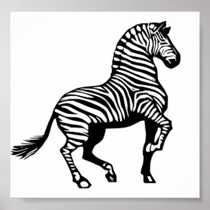 1308759321_Vector_Clipart Zebra cartoon wild Poster