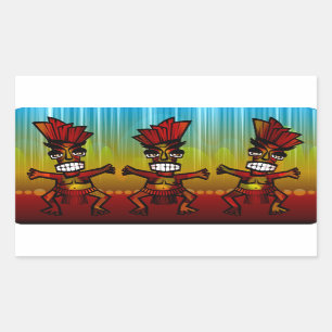 1312743176_Vector_Clipart Hawaiian Tiki men Rectangular Sticker