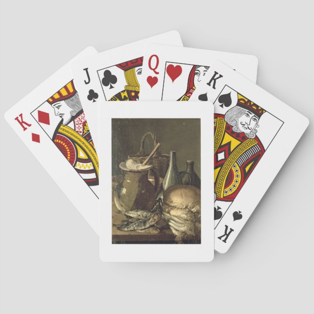 131-0058519/1 Still Life with Fish, Leeks and Brea Playing Cards (Back)