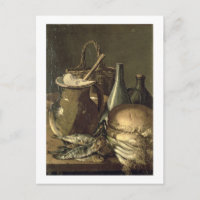131-0058519/1 Still Life with Fish, Leeks and Brea