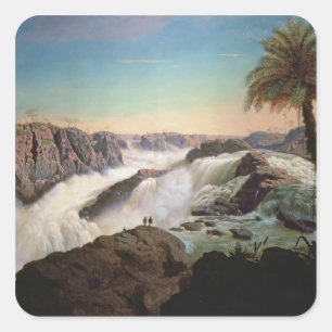 131-0059242 The Paulo Alfonso Falls, 1850 Square Sticker