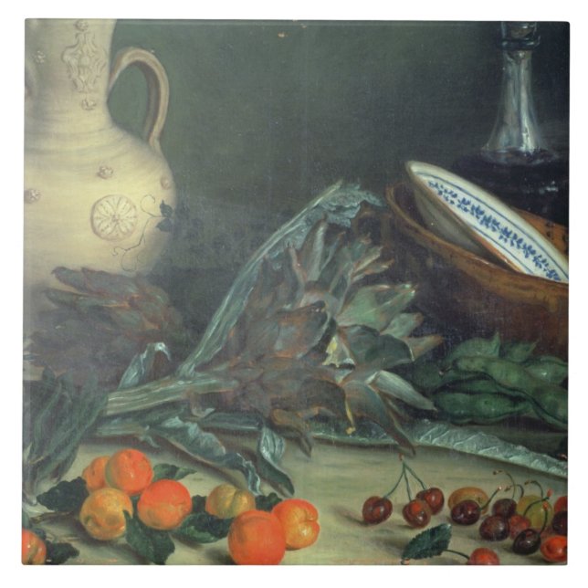 131-0059642 Still Life with Fruit and Vegetables Tile (Front)