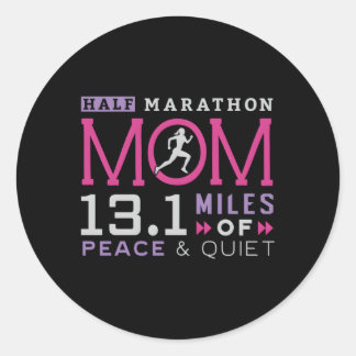 131 Half Marathon Mum Running Mummy Runner Classic Round Sticker
