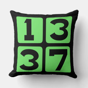 1337 Leet Leetspeak Eleet Internet Meme Slang Cushion