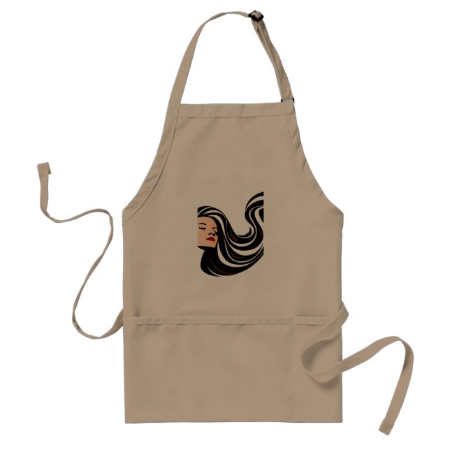 13386 BEAUTY SALON HAIRSTYLIST FASHION WOMAN LOGO  STANDARD APRON (Front)