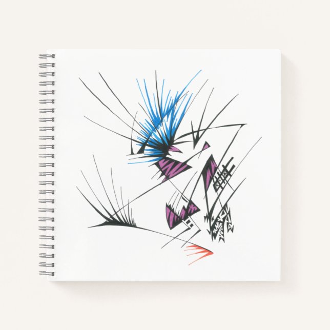 133 Colourful Abstract Tribal Tattoo Art Notebook (Front)