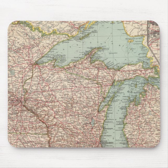 13435 Mich, Wis, Minn, Ia, Mo, Ill, Ind, Ky Mouse Mat (Front)