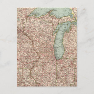 13435 Mich, Wis, Minn, Ia, Mo, Ill, Ind, Ky Postcard