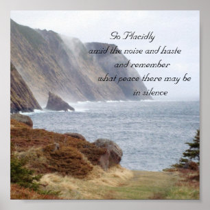 134, Go Placidly   amid the noise and haste    ... Poster