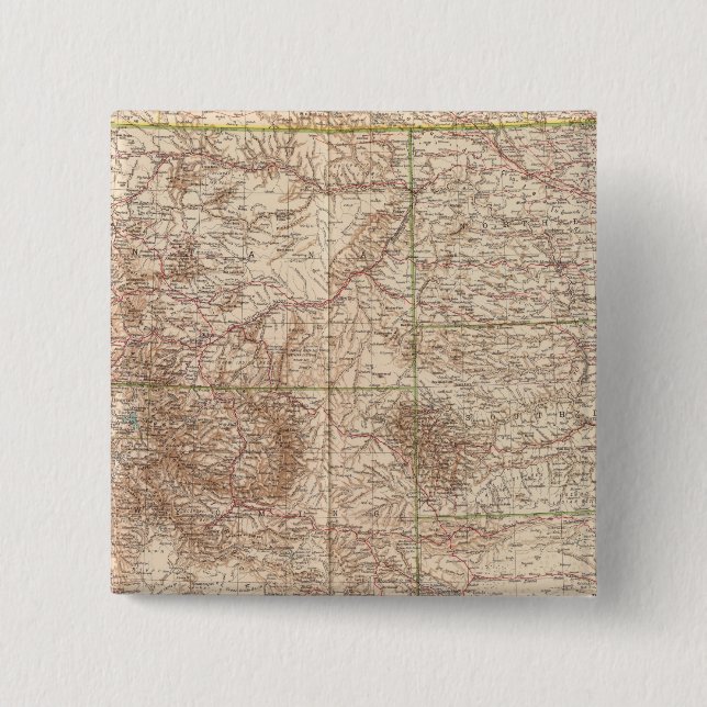 13637 Mont, ND, SD, Wyo, Neb 15 Cm Square Badge (Front)