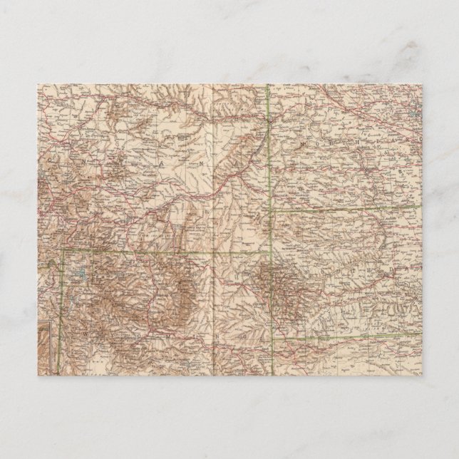 13637 Mont, ND, SD, Wyo, Neb Postcard (Front)