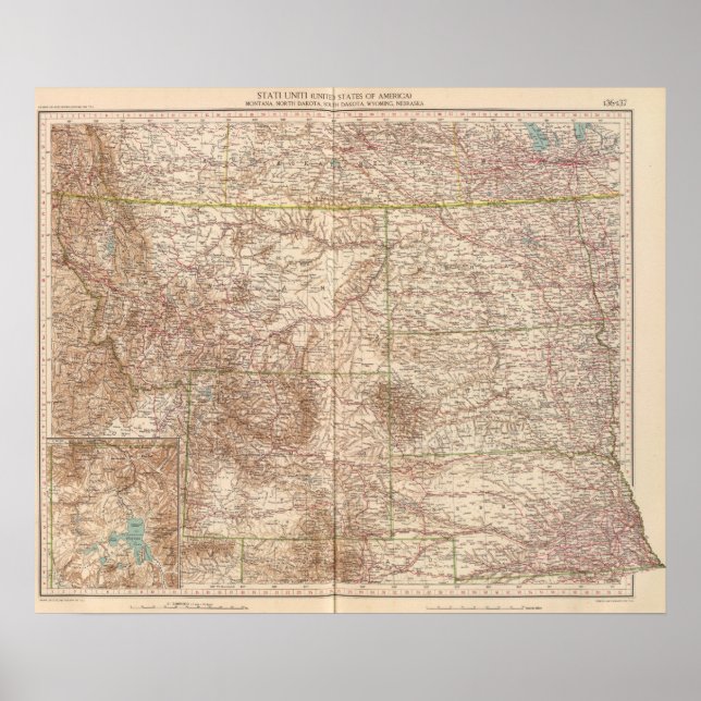 13637 Mont, ND, SD, Wyo, Neb Poster (Front)