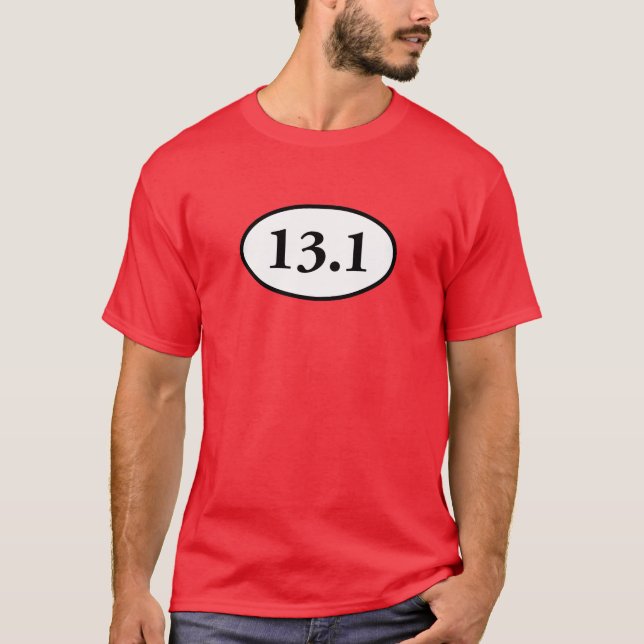 13.1 Half Marathon Oval T-Shirt (Front)