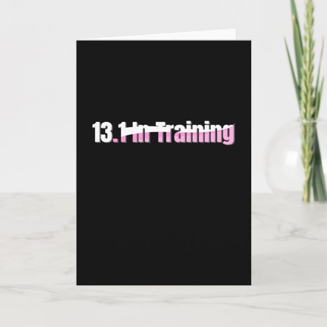 13.1 Half Marathon Training - Pink Running Card (Front)