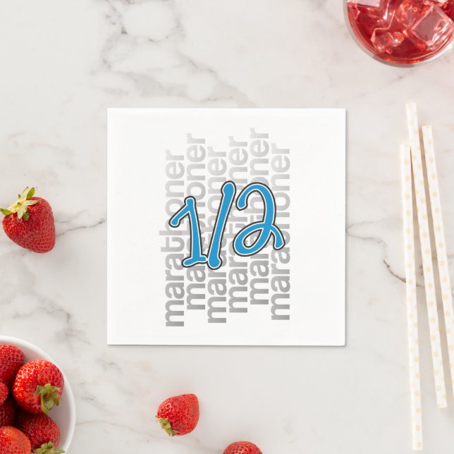 13.1 half marathoner Running Runner Paper Napkins (Insitu)