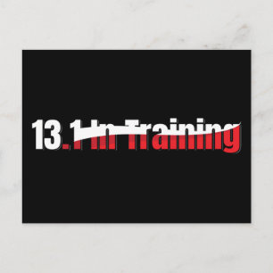 13.1 in Training Abstract Half-Marathon Running Postcard