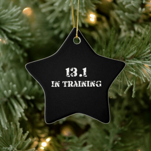 13.1 in Training Half Marathon Race - Running Ceramic Tree Decoration (Tree)