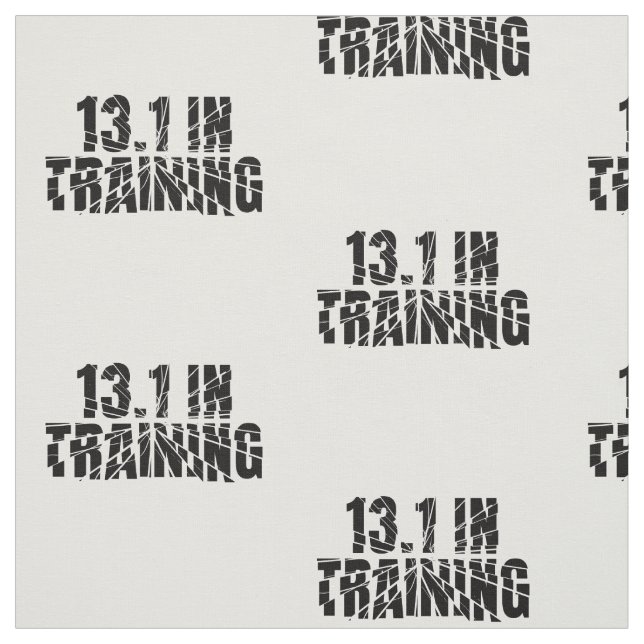 13.1 in Training Half Marathon Running Broken Word Fabric (Swatch)