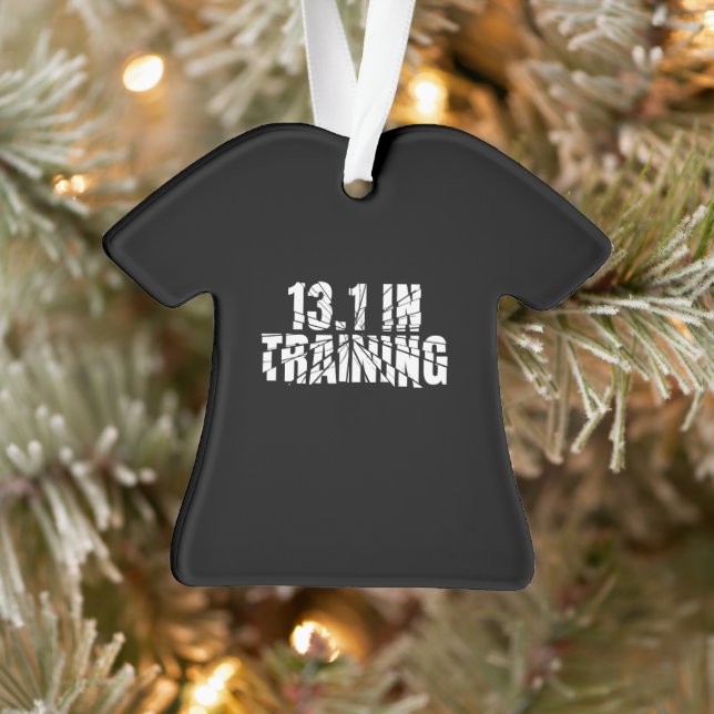 13.1 in Training Half Marathon Running Broken Word Ornament (Tree)