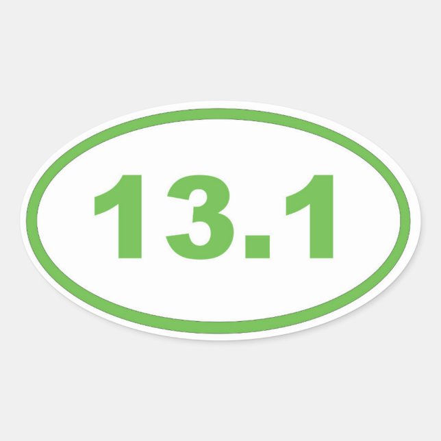 13.1 light green oval sticker (Front)