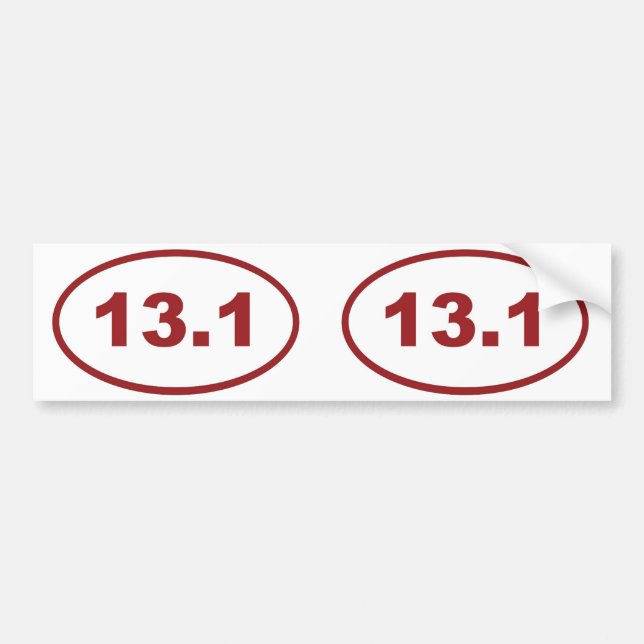 13.1 maroon red bumper sticker (Front)