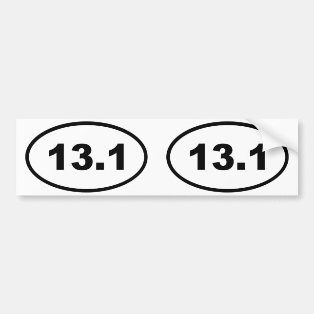 13.1 oval bumper sticker (Front)