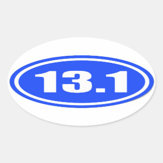 13.1 Sticker White Text on Blue Background