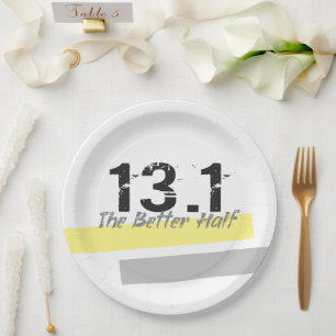 13.1 The Better Half - Half Marathon Runner Paper Plate